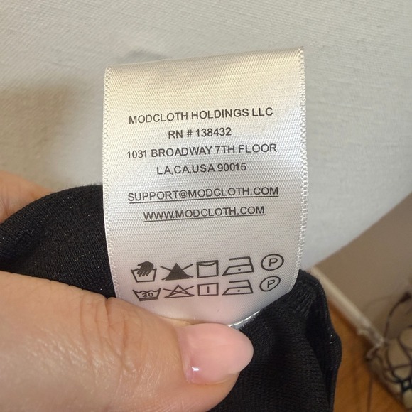 ModCloth Shift Dress Women XL Black NEW Polka Dot Sheer Puff Sleeve Shimmer - Picture 5 of 9